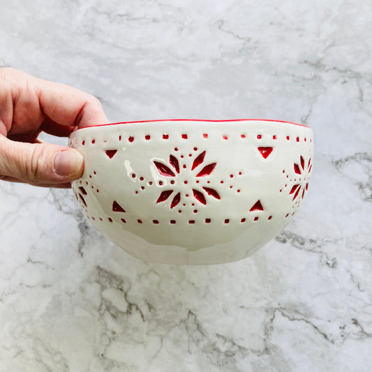 Ceramic Holiday Snack Bowl