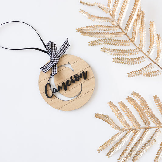 Deluxe Monogram Name Ornament